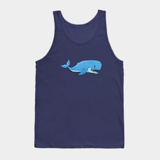 Cute Whale Illustration Tank Top